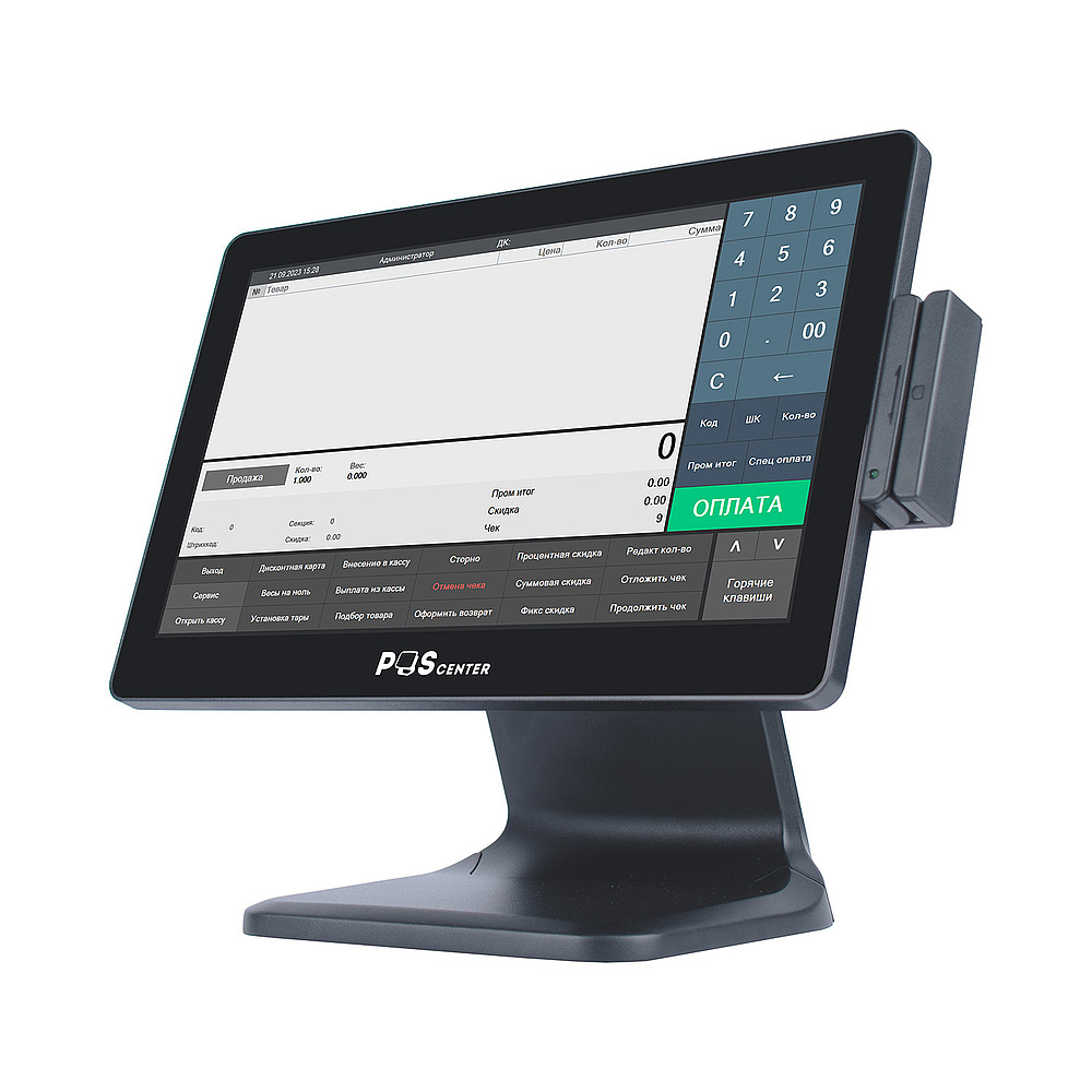 Сенсорный моноблок POScenter Atlas Pro (15.6", FHD, PCAP, N97, RAM 8Gb, SSD 128Gb, БЕЗ MSR, V1) без ОС — изображение 3